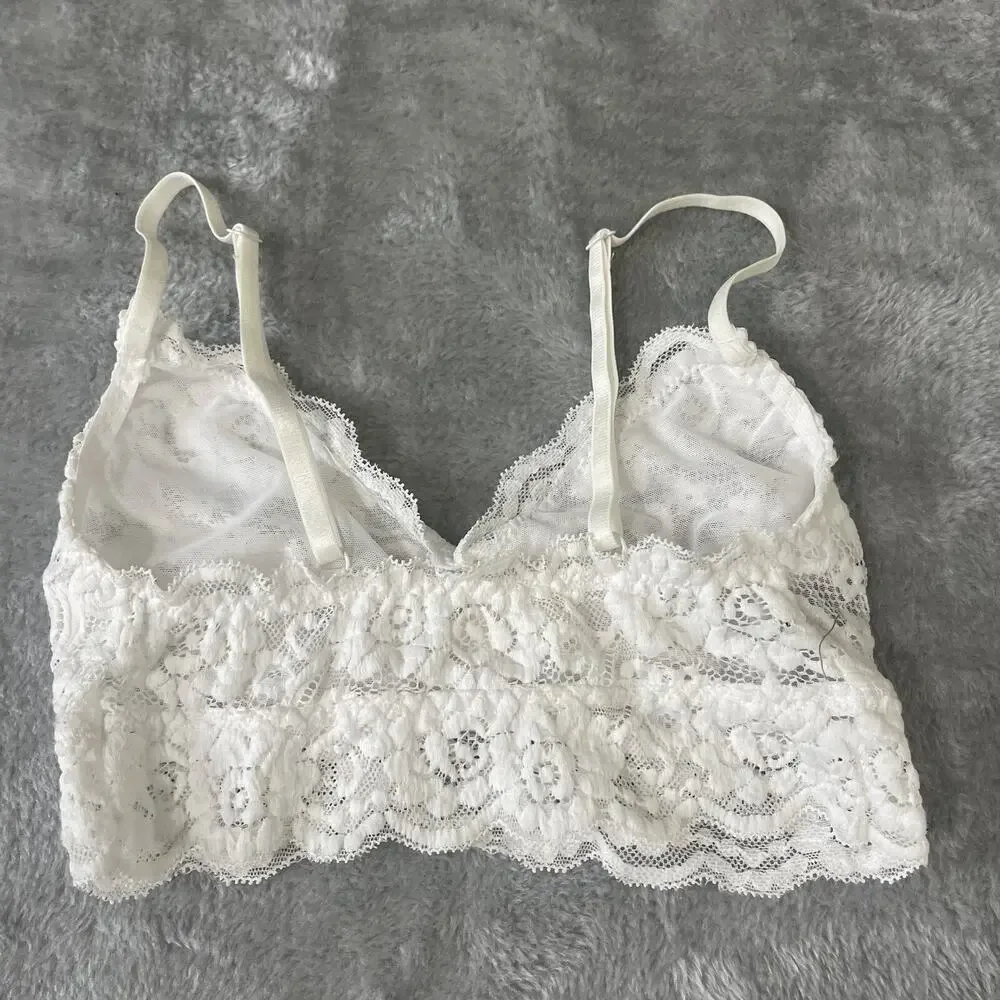 1 Women Lace‎ Bralette Sexy Bra Floral Lingerie Sleepwear Night Top Small White